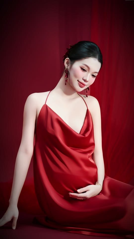 Chụp bầu VIP là thế nào? Mẹ chưa cần đến studio, xe đã tới tận nhà đón