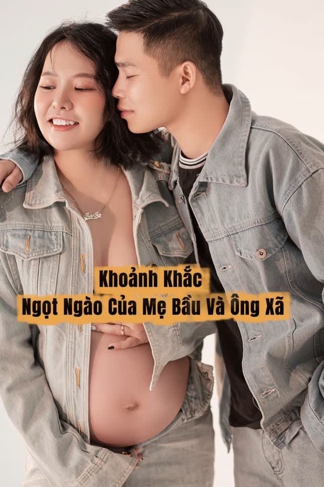 Khoảnh khắc mẹ bầu tại studio