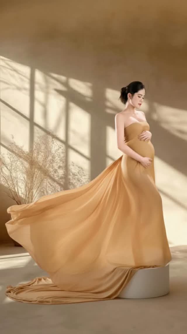 Khoảnh khắc mẹ bầu tại studio